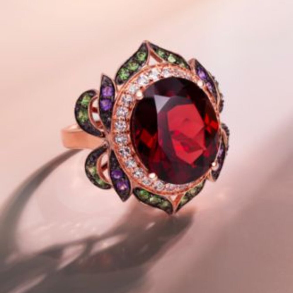 Le Vian Crazies™ Multi-Stone Flower Ring in 14K Rose Gold - Picture 2 of 5